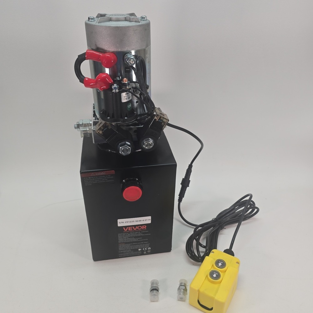Vevor TDDC12V-1.6KW-S-8L Hydraulic Power Unit Double Action 12V DC 1.6KW